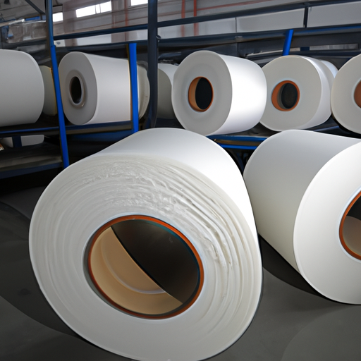 Chinese factories produce white self-adhesive felt strips and rolls of 10m,