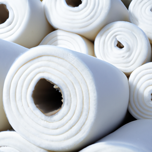 Chinese wholesalers of white wool felt self-adhesive felt rolls in the yard,