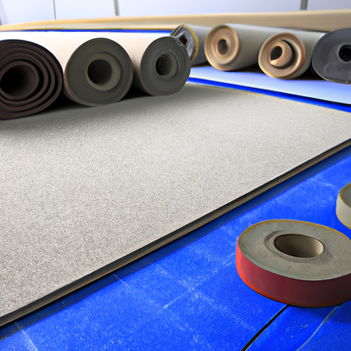 Floor protection felt pad for laminated panels, needle punched polyester felt roll, factory in China,