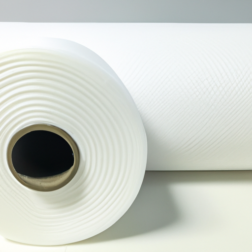 White polyester fabric self-adhesive felt roll 0.5mm calculated by code, factory in China