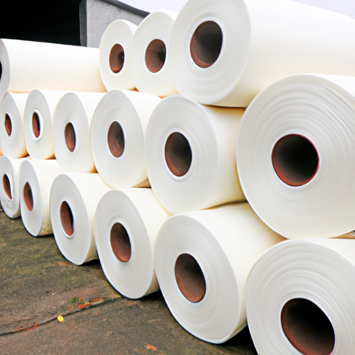 Wholesale of white adhesive felt rolls in the yard by Chinese factories