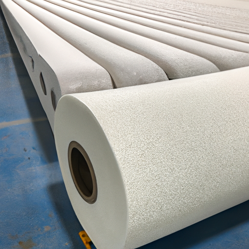 Engineering floor protection 100 polyester cloth elastic white felt roll in Chinese factory,