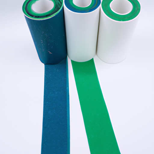 Green, blue, and white self-adhesive polyester felt rolls made in China, 1m in length × 25m/1m × 50m,