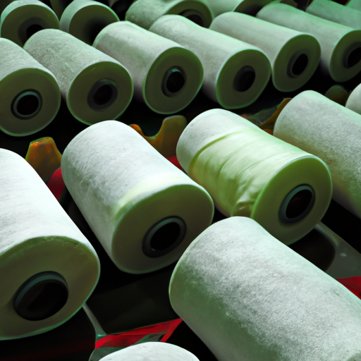 Production and manufacturing of polyester based roofing felt rolls for construction site ground protection in Chinese factories,