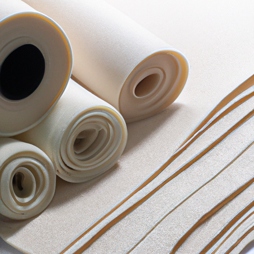 Made in China, viscose polyester blended with adhesive felt rolls provide the best protection for building floors,