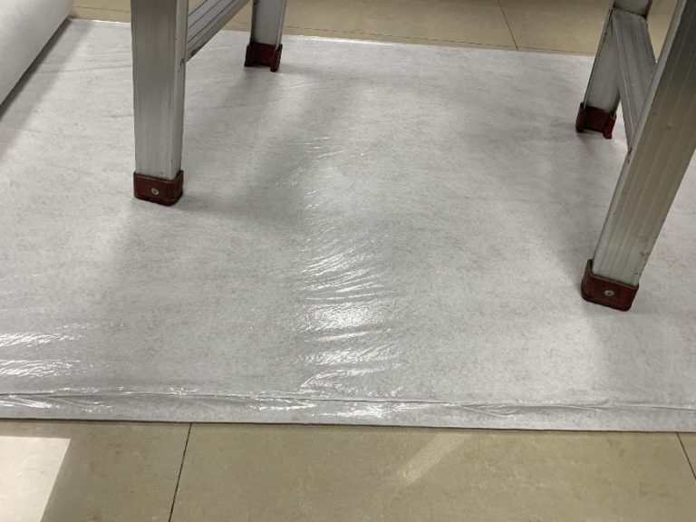 Low price absorbent paint wool non-slip felt fabric, PVC floor mat for kitchen China factory