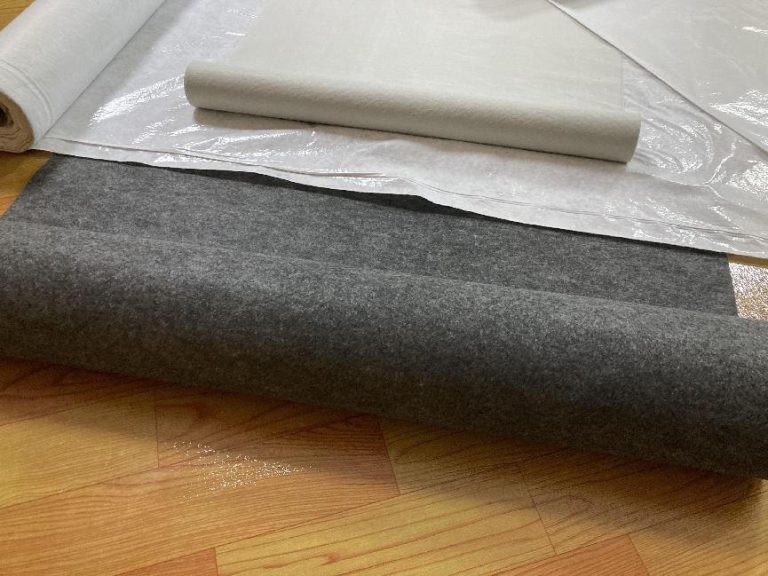 Polyester spray glue environmental protection felt, polyester backing gray felt, British Amazon construction felt,